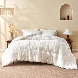 BPC 100% Rayon Derived from Bamboo Silk Blend Comforter Full/Queen Size,